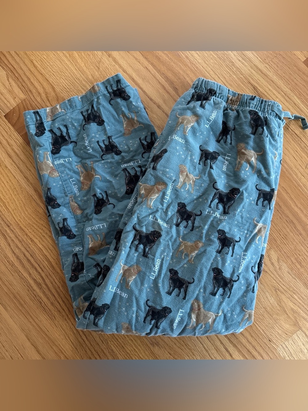 L.L. Bean Women’s Blue Dog Print Pajama Pants